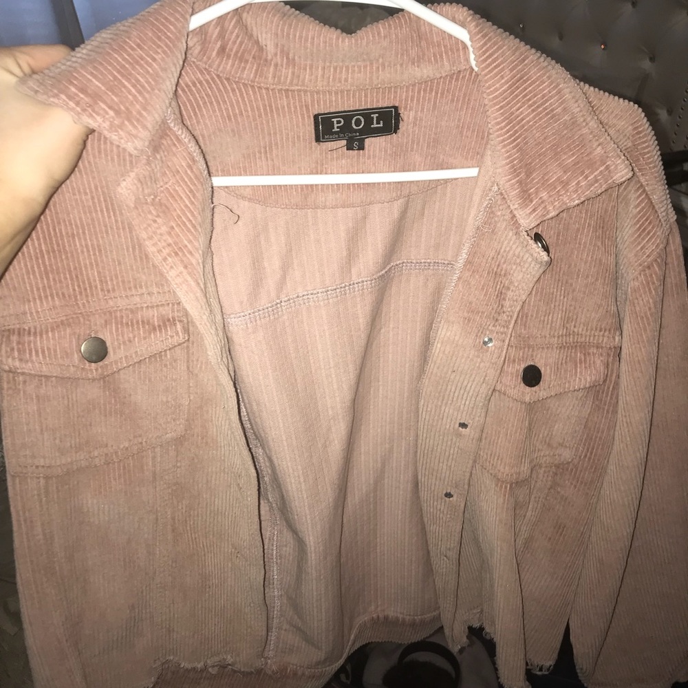 Oversized rose colored jacket